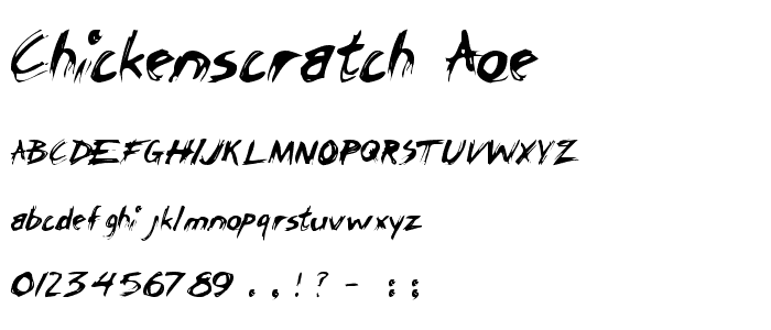 ChickenScratch AOE font